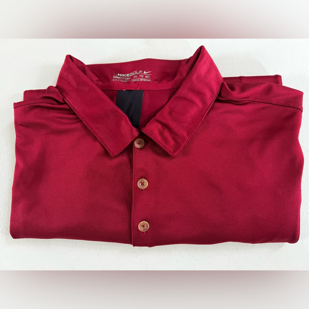 Nike Golf Dri-Fit Men’s Burgundy Color Polo Shirt Size XXL